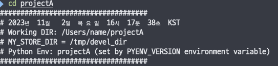 apply autoenv script