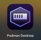 macOS 응용 프로그램 목록의 Podman Desktop 아이콘