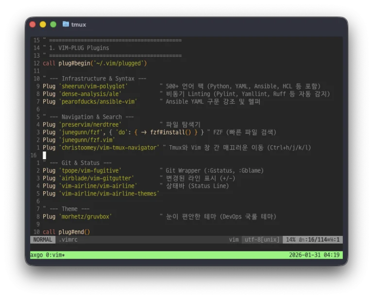 MacOS 환경 vim plugin 구성(w/ configuration)